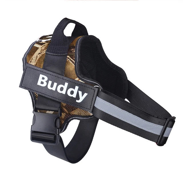 Adjustable Reflective Dog Harness Custom with Vest ID Patch