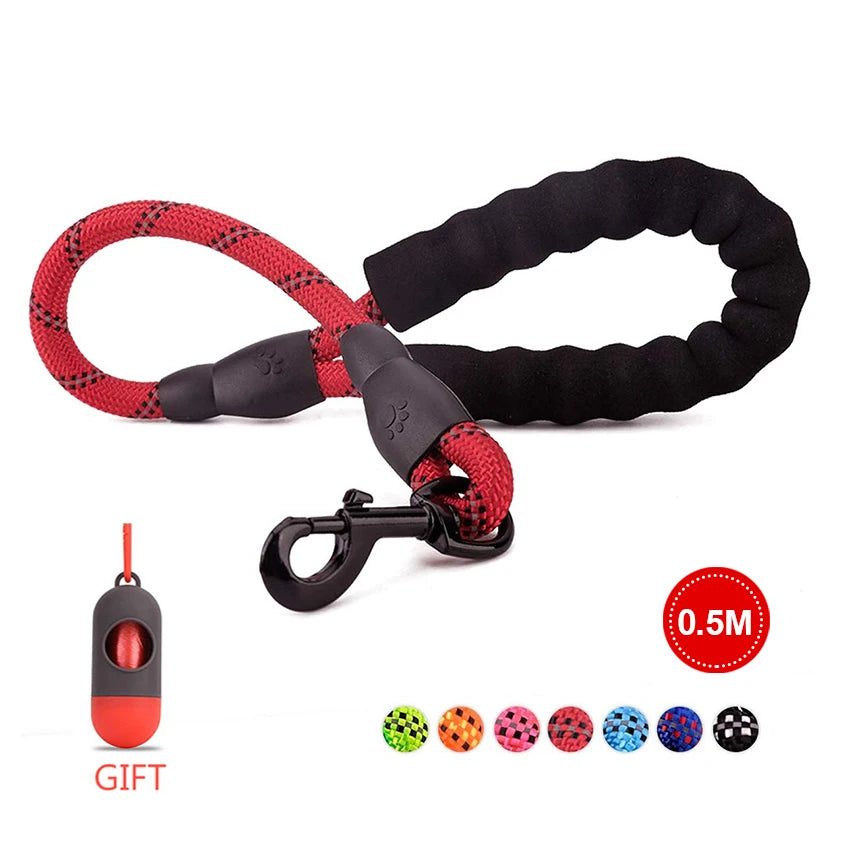 Reflective Heavy Duty Dog Leash with Padded Handle Durable Nylon Rope Leashes