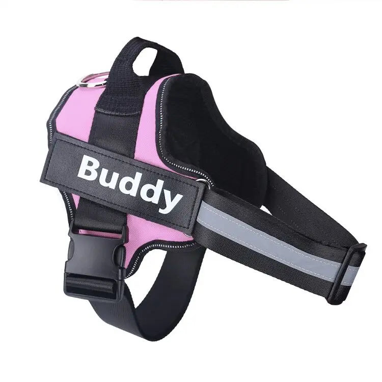 Adjustable Reflective Dog Harness Custom with Vest ID Patch