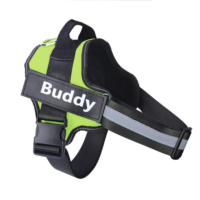 Adjustable Reflective Dog Harness Custom with Vest ID Patch