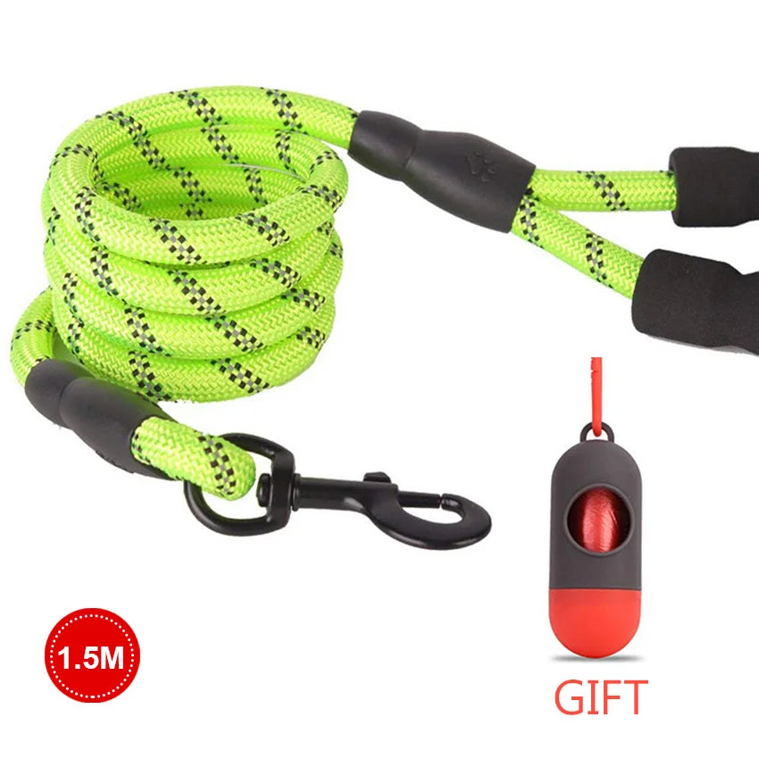 Reflective Heavy Duty Dog Leash with Padded Handle Durable Nylon Rope Leashes