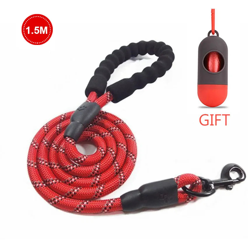Reflective Heavy Duty Dog Leash with Padded Handle Durable Nylon Rope Leashes