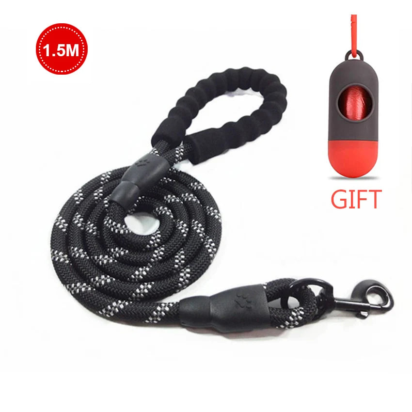 Reflective Heavy Duty Dog Leash with Padded Handle Durable Nylon Rope Leashes