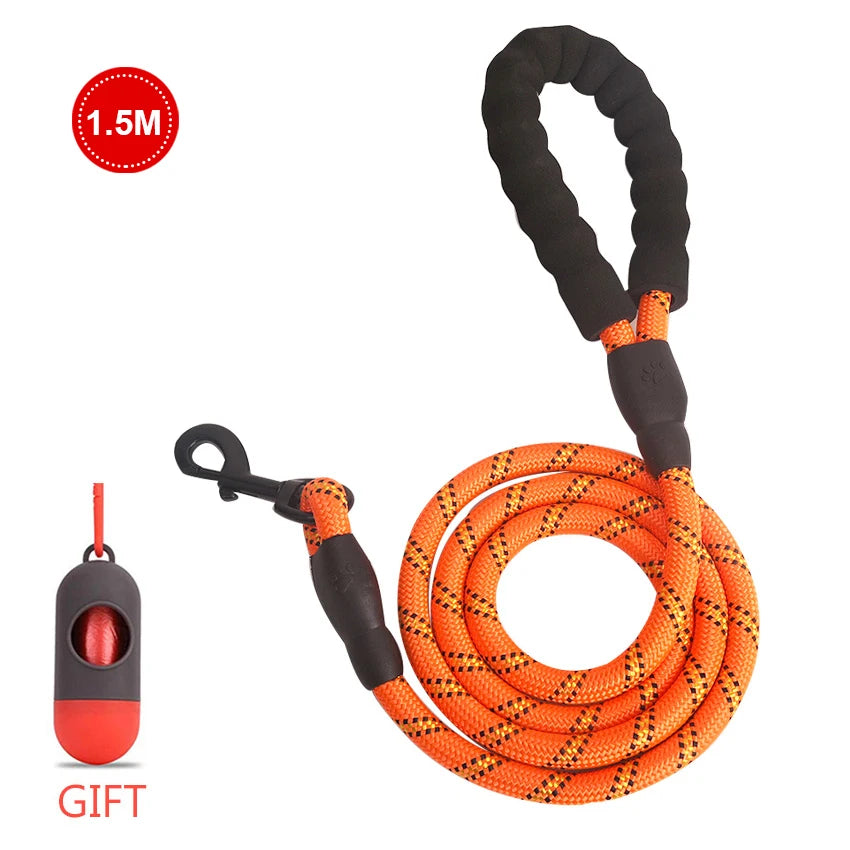 Reflective Heavy Duty Dog Leash with Padded Handle Durable Nylon Rope Leashes