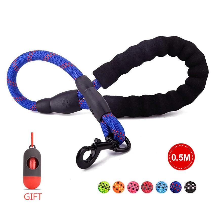 Reflective Heavy Duty Dog Leash with Padded Handle Durable Nylon Rope Leashes