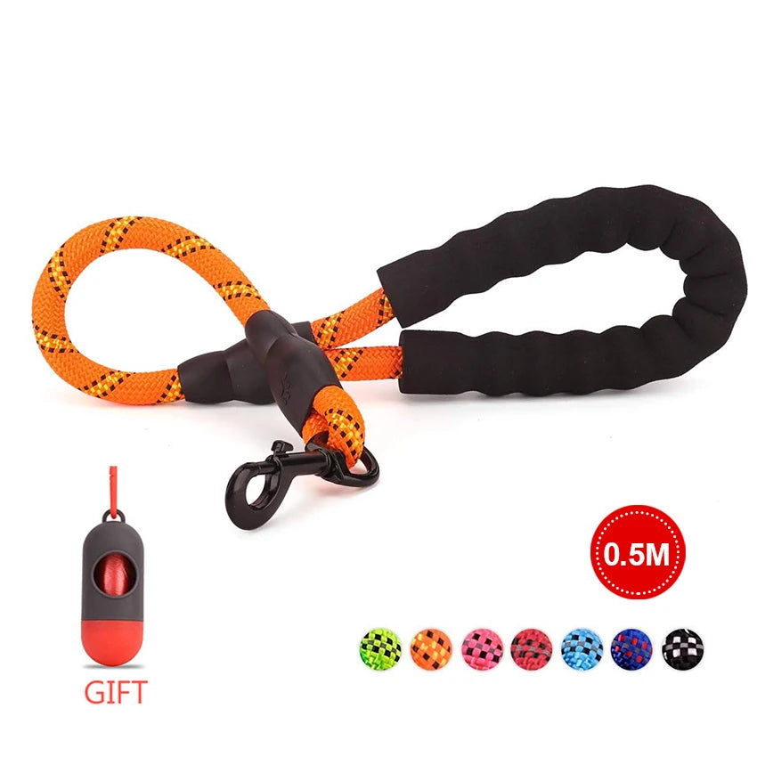 Reflective Heavy Duty Dog Leash with Padded Handle Durable Nylon Rope Leashes