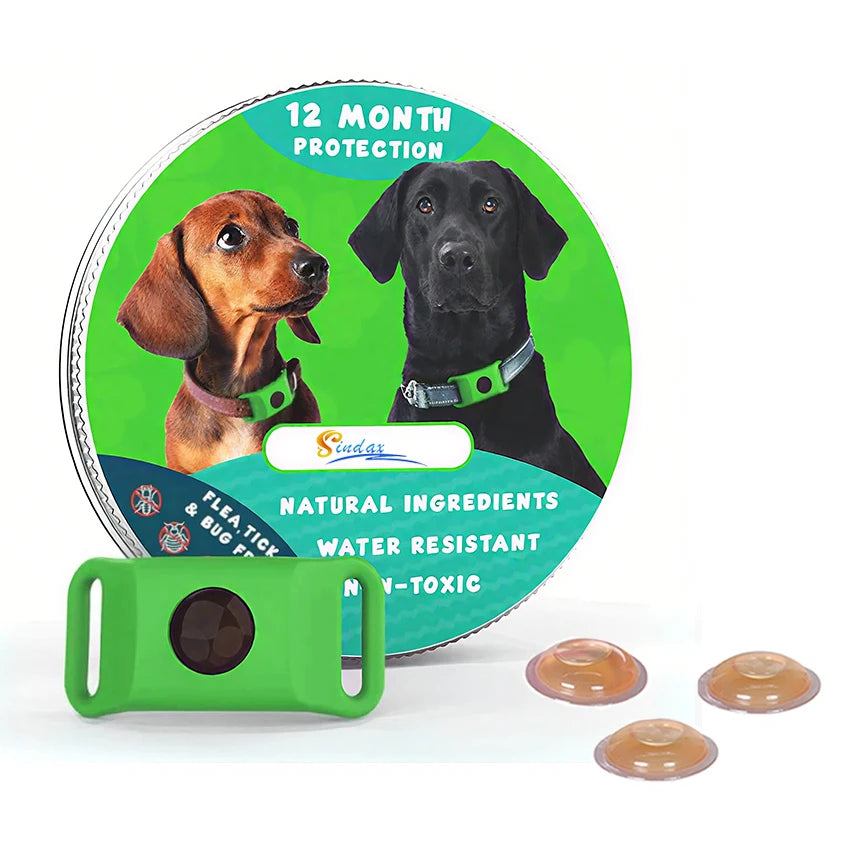 Natural Anti - Flea & Tick Essential Oil Pendant Safe Collar to Repel Pests