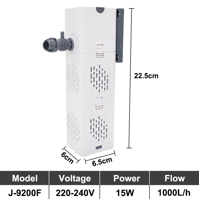 Submersible Silent Air Oxygen Aerator Filter Pump Internal Water Pump