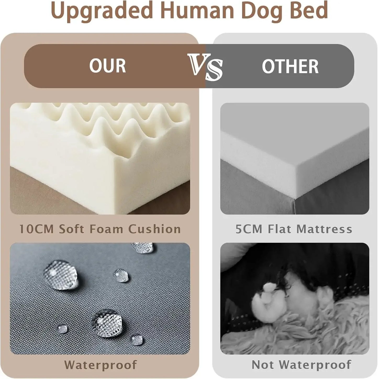 Human Dog Bed, Washable, Giant People Dog Bed Large Oversize Dog Bed