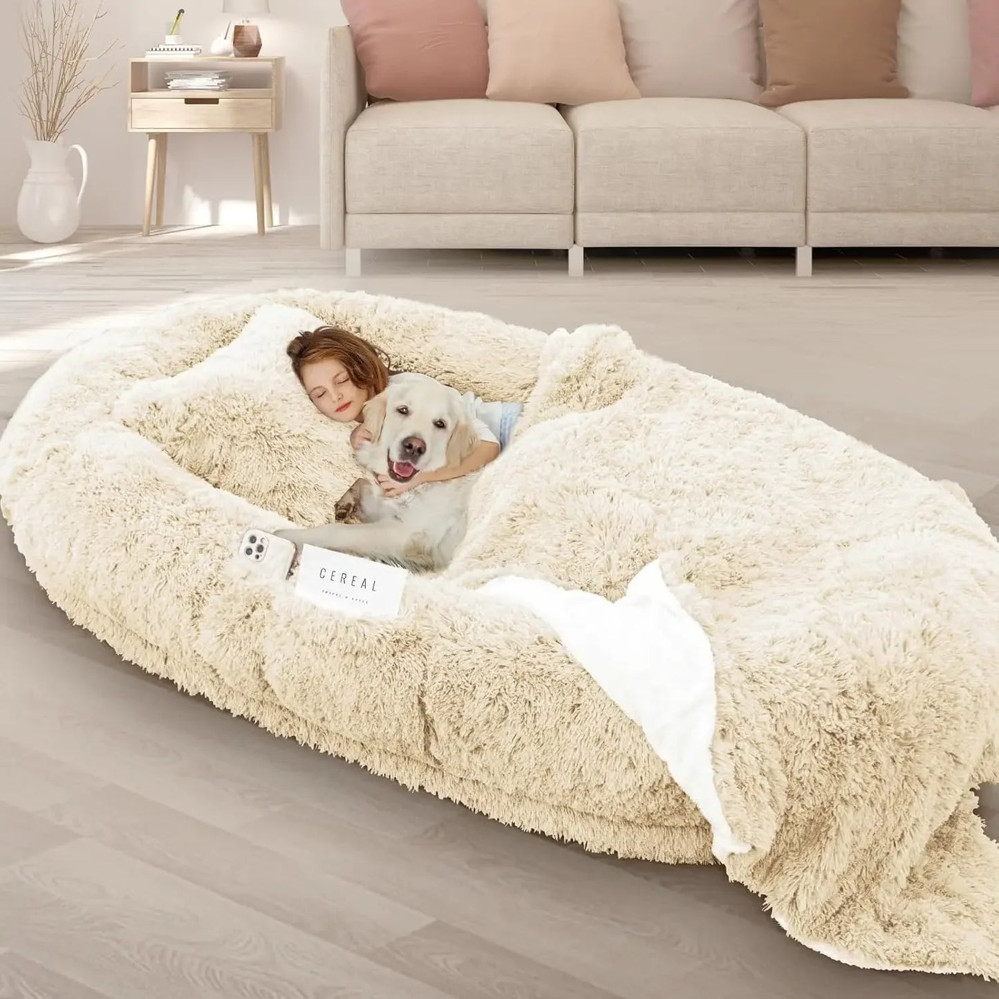 Human Dog Bed, Washable, Giant People Dog Bed Large Oversize Dog Bed