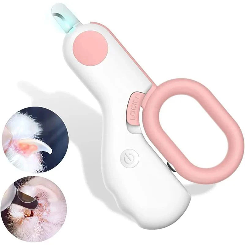 LED Light Cat/Dog Nail Clipper Professional Pet Claw Trimmer with Safety Lock