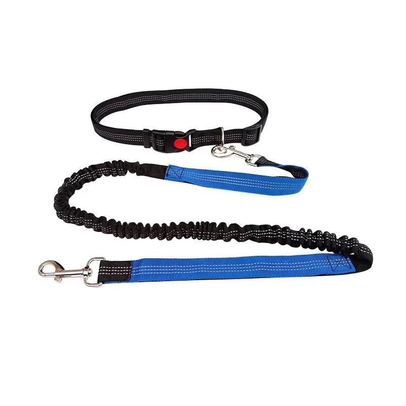 Hand Free Dog Leash Adjustable Waist Belt Chest Strap Traction Rope
