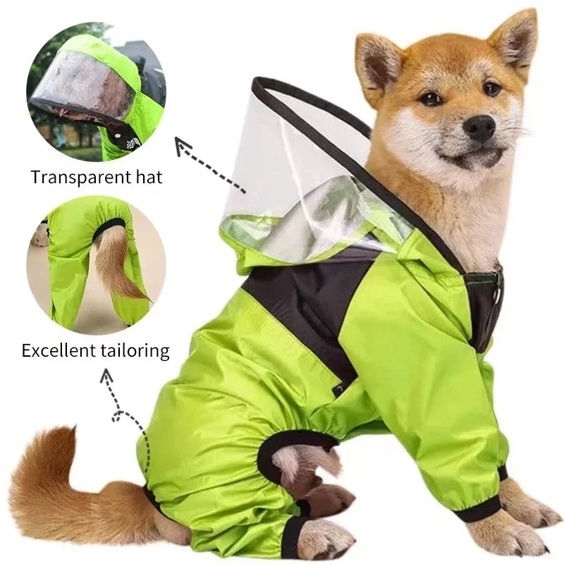 The Dog Face Jumpsuit Rain Jacket Water Resistant