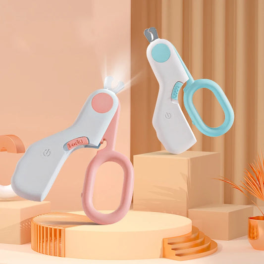 LED Light Cat/Dog Nail Clipper Professional Pet Claw Trimmer with Safety Lock