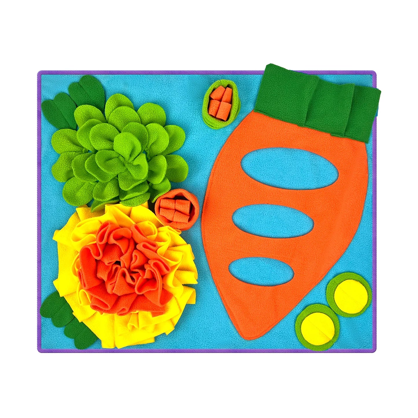 Small Pet Snuffle Mat, Rabbit Foraging Mat, Hamster Scent Training Blanket,