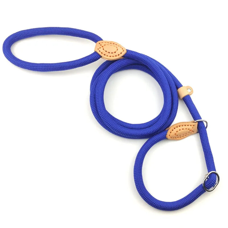 Adjustable Heavy Duty Braided Slip Rope Training Leashes for Small Medium Dogs
