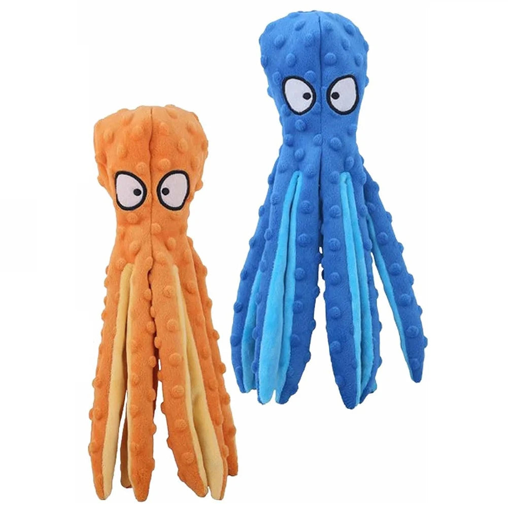 Indestructible Interactive Dog Toy, Plush Toy Octopus Bite Resistant