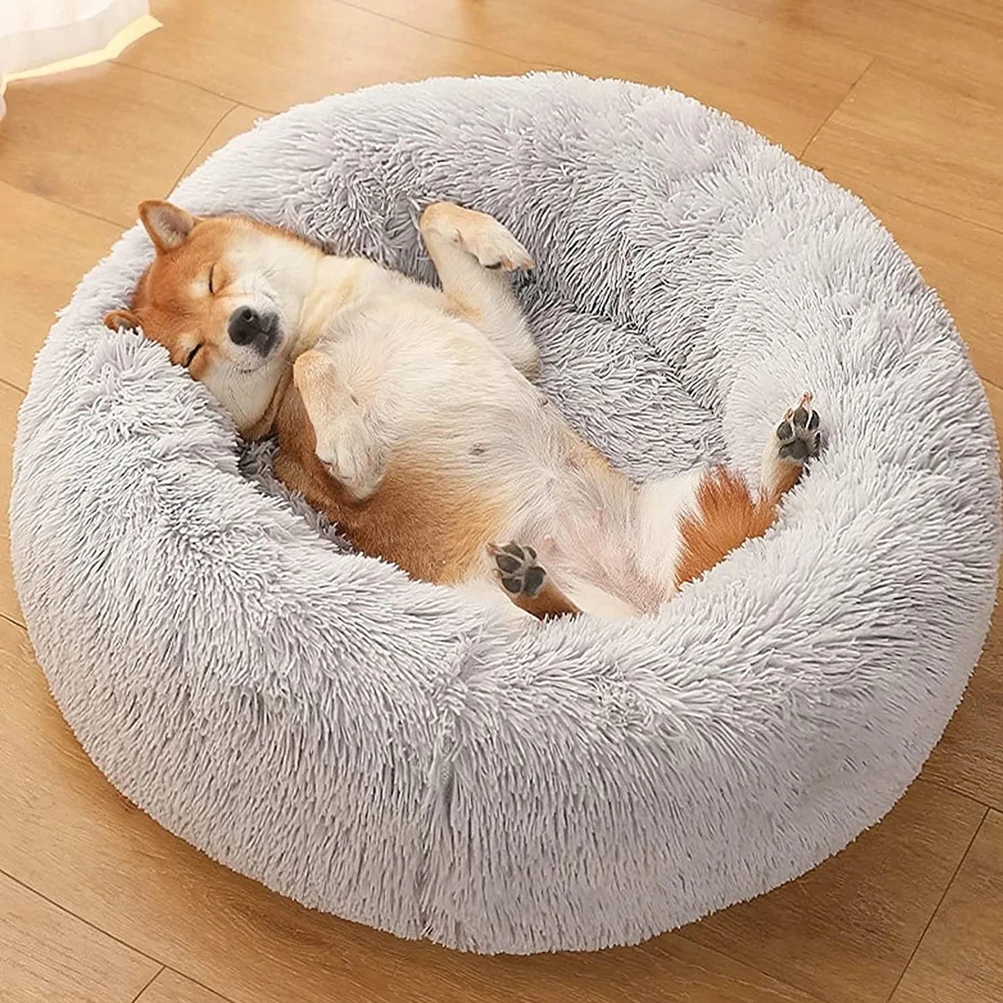 Donut Dog Bed Warm ,Soft, Calming Beds Washable