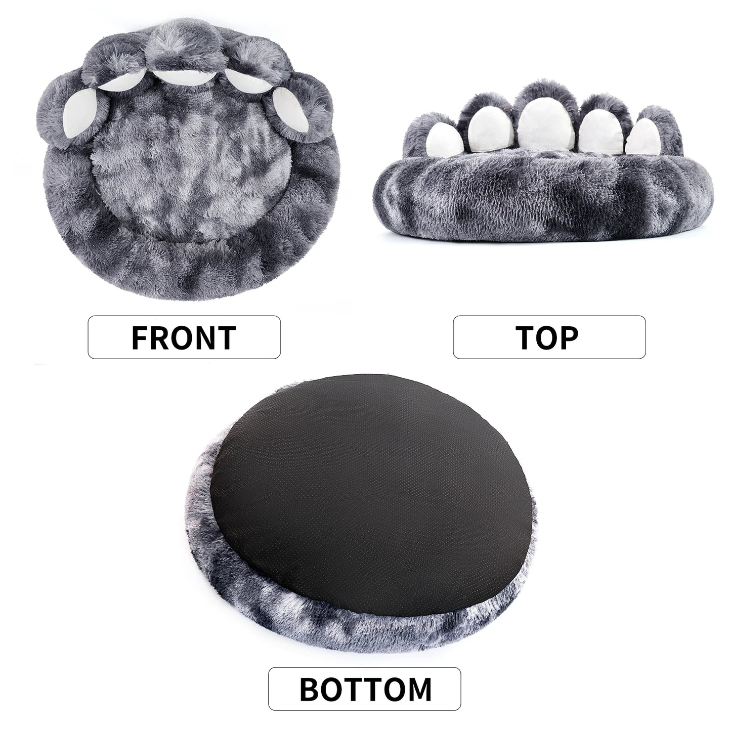Cozy Comfy Paw Shaped Dog Bed Warm Fluffy Cushion