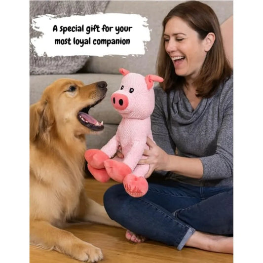 Plush Toy for Gentle Giants, Enrichment Toys Stuffy Without Squeakers - Pink