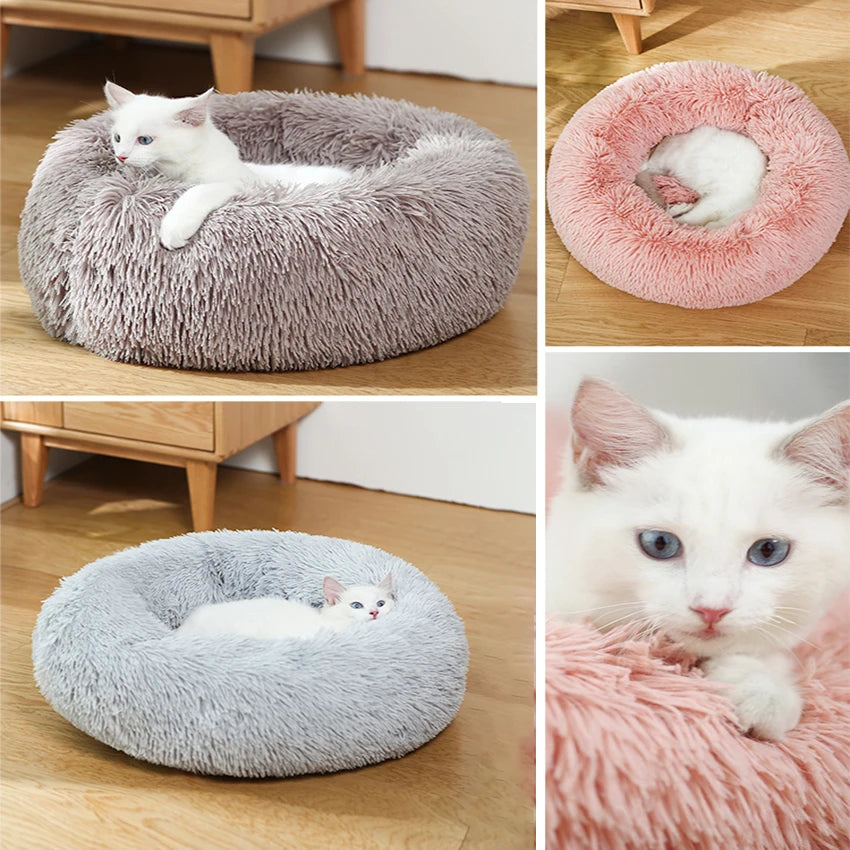 Donut Dog Bed Warm ,Soft, Calming Beds Washable
