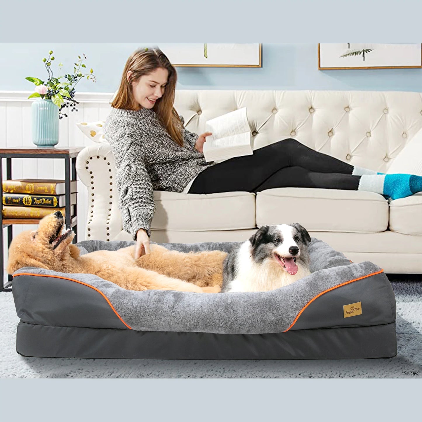 Large Soft Comfortable Dog Bed Anti Allergy Removable Washable Cover