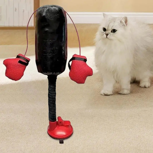 Portable Cat Punching Bag, Interactive Indoor Toy With Gloves
