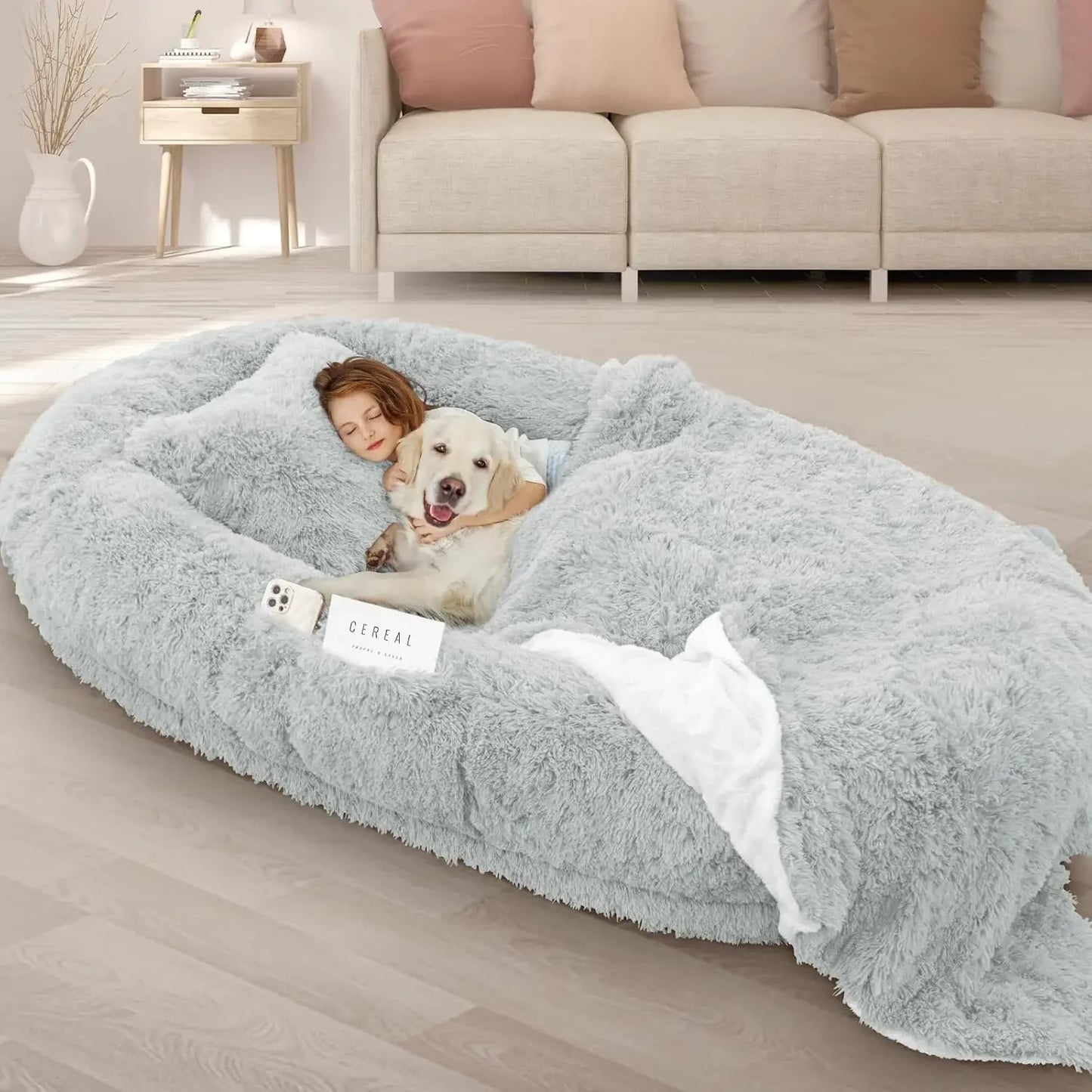 Human Dog Bed, Washable, Giant People Dog Bed Large Oversize Dog Bed
