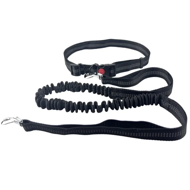 Hand Free Dog Leash Adjustable Waist Belt Chest Strap Traction Rope