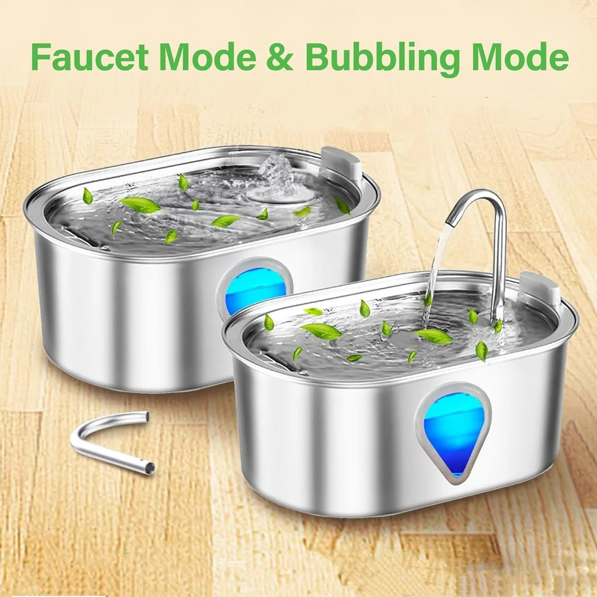 Automatic 3.5L Capacity Water Dispenser stainless steel cat water fountain with LED Lighting
