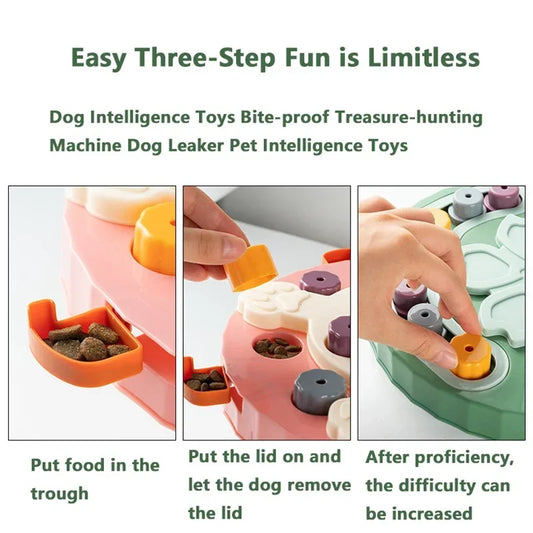 Interactive Puzzle, Slow Fooder Non Slip Bowl Increase Puppy IQ