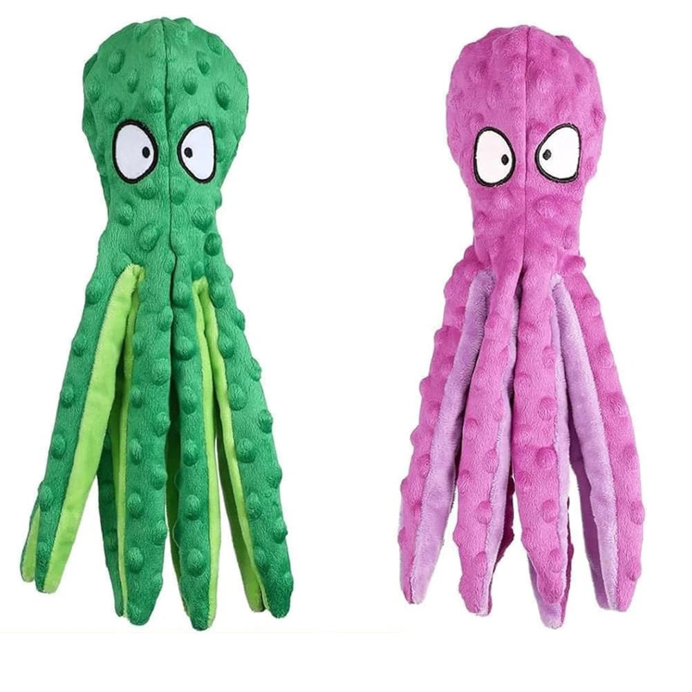 Indestructible Interactive Dog Toy, Plush Toy Octopus Bite Resistant