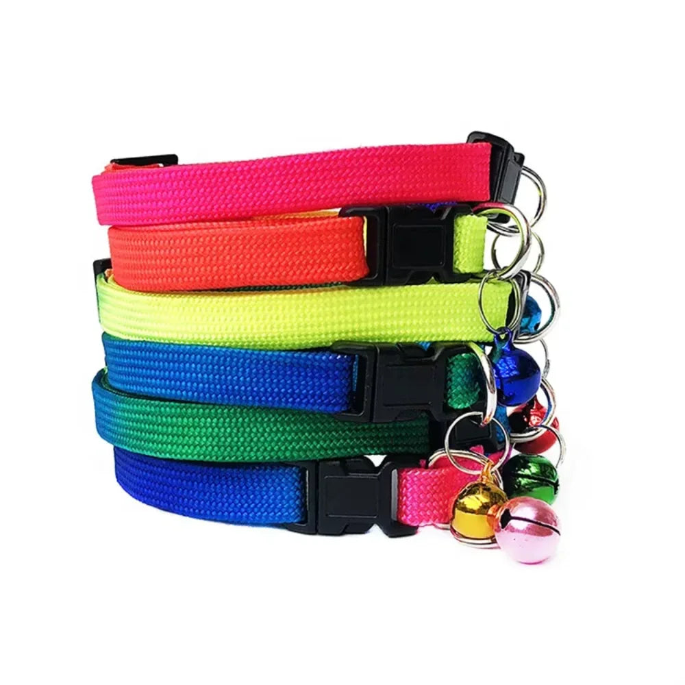 Polyester Pet Collar Engraved dog tag