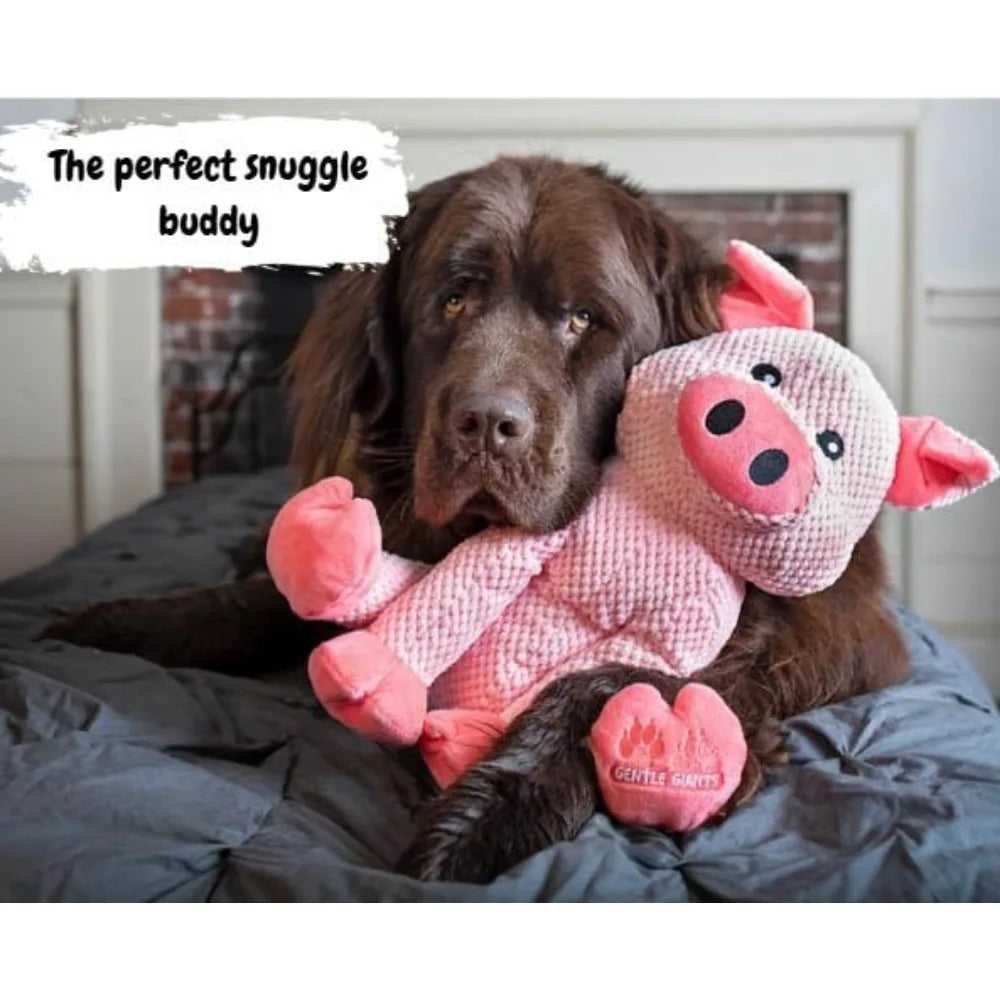Plush Toy for Gentle Giants, Enrichment Toys Stuffy Without Squeakers - Pink