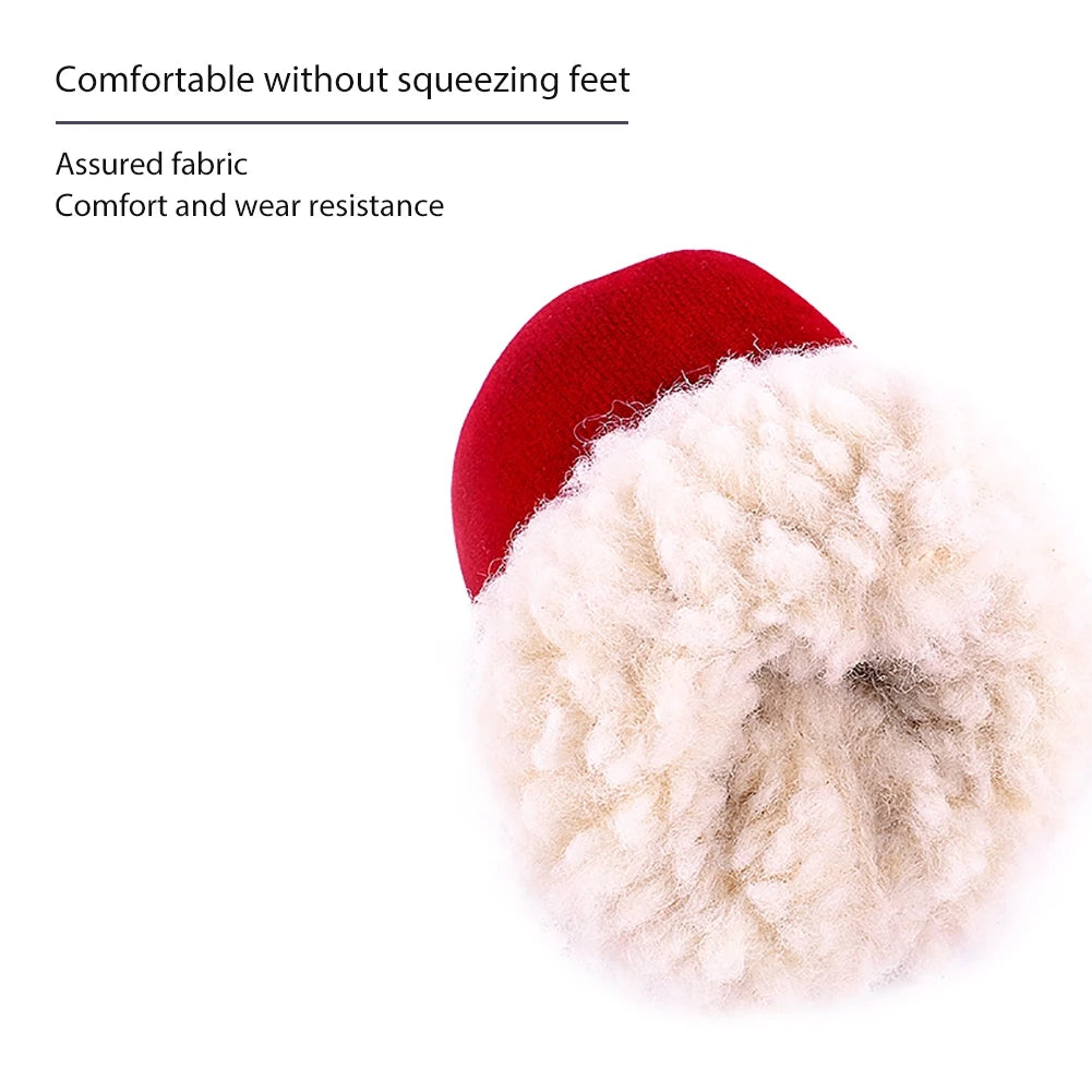 4Pcs Dog Snow Boots Autumn & Winter Small/Medium Dog/Cats S-XL Non-Slip Soles