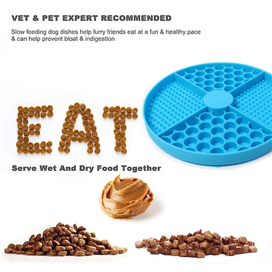 Silicone Licking Mat, Slow Feeder With Suction Cup