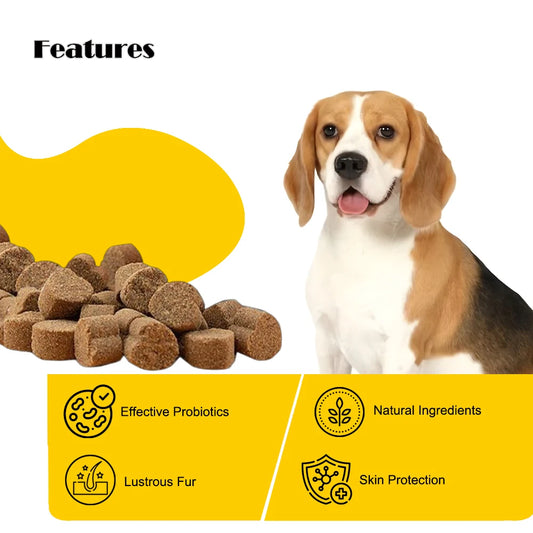Probiotic Soft Chews Promote Healthy Skin & Coat, Alleviate Shedding & Relieves Itching