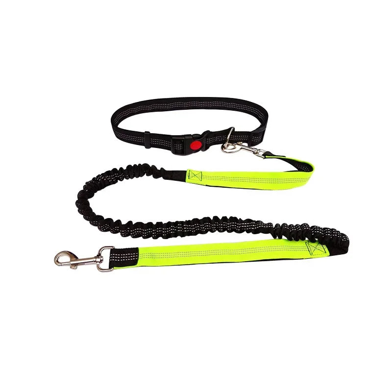 Hand Free Dog Leash Adjustable Waist Belt Chest Strap Traction Rope
