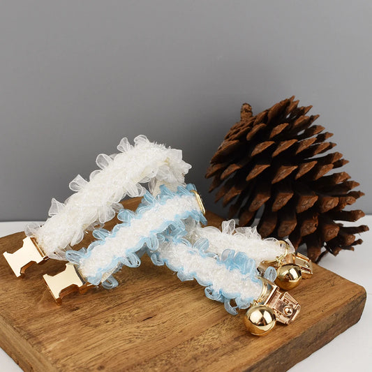 Lace Pet Collar Personalized Customized Name for Cats and Small Dogs