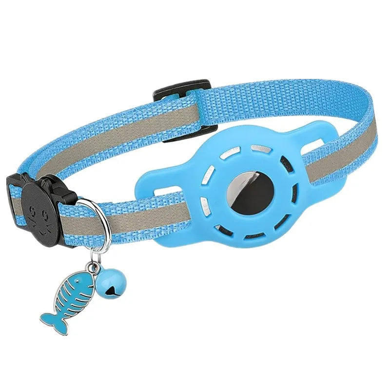Adjustable Reflective Anti Choke Apple Airtag Collar