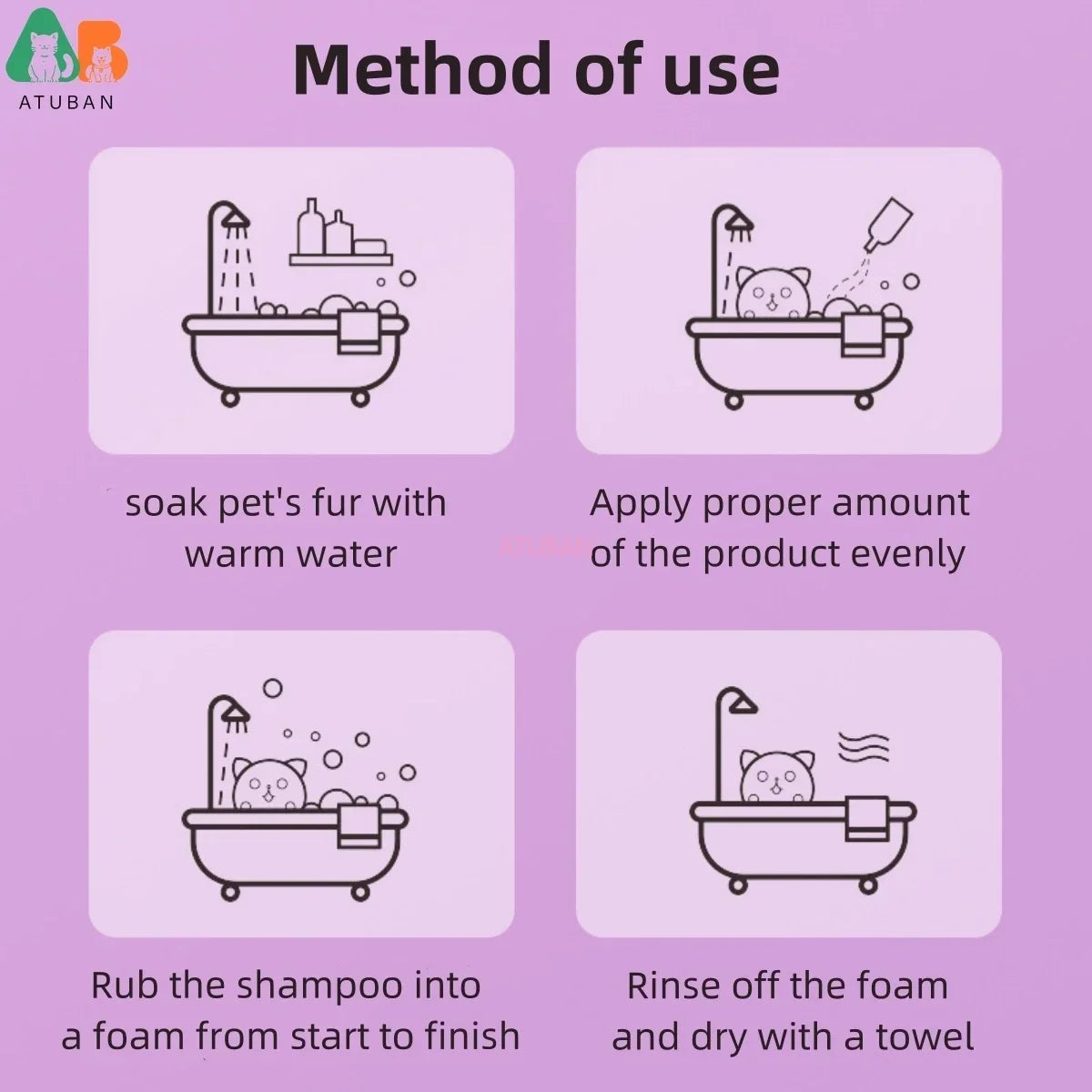 Hypoallergenic Dog Shampoo and Conditioner for Smelly Dogs,Probiotic, Royal Lavender