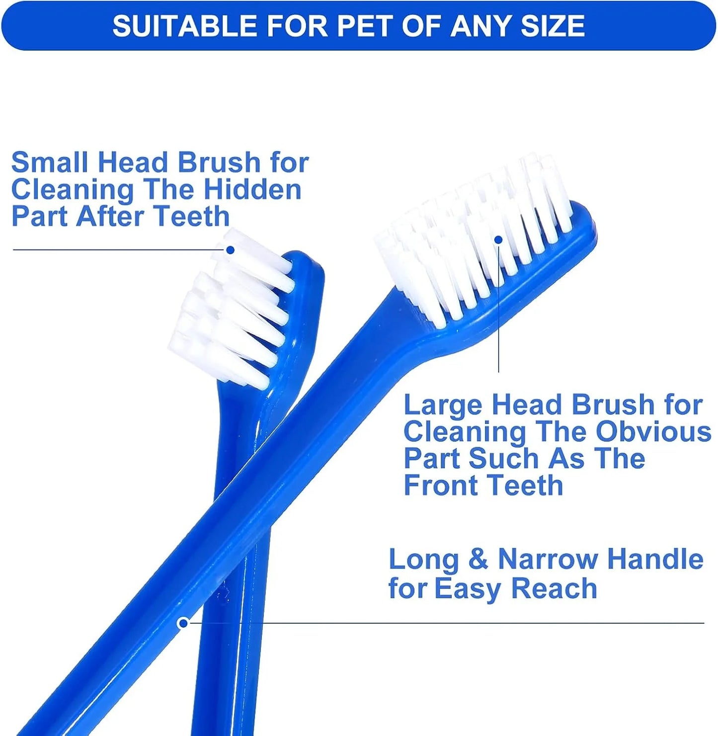 Duel Head Dog Toothbrush Dental Hygiene Clean