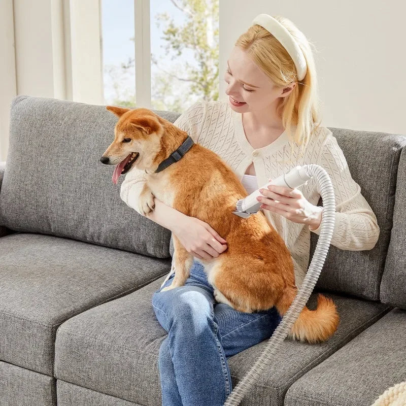 Pet Hair Vacuum for Dog Grooming, 5-In-1 Electric Clippers