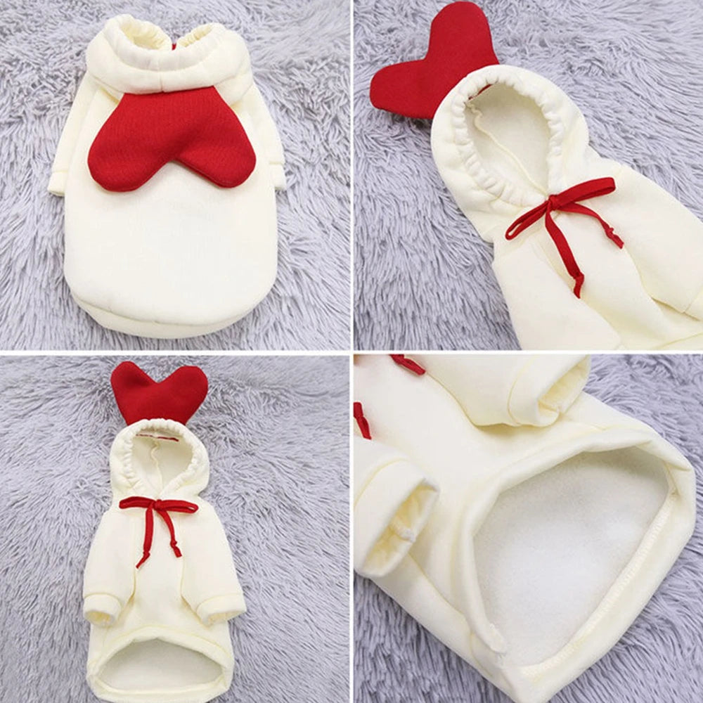 Cute Fruit Dog Clothes for Small Dogs Hoodies Warm Fleece