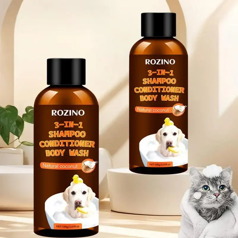 3-in-1 Coconut Shampoo and Conditioner Plant-Based Organic Tearless Moisturizer