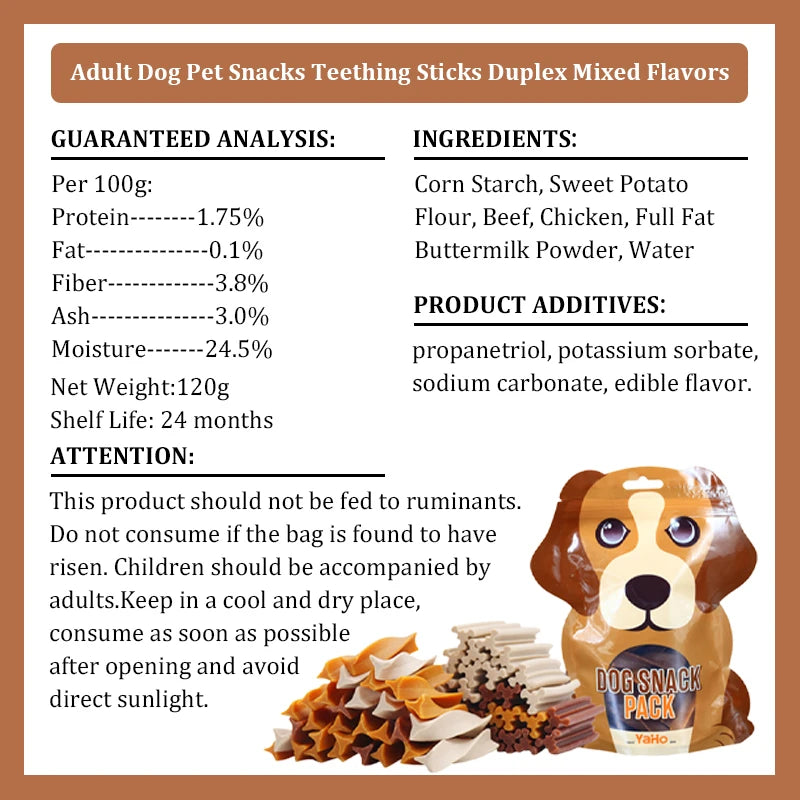 Dog Teething Stick, Tooth Cleaning Bone Fresh Breath, Puppy Training Reward