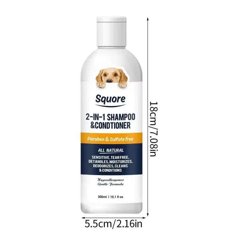 3-in-1 Coconut Shampoo and Conditioner Plant-Based Organic Tearless Moisturizer