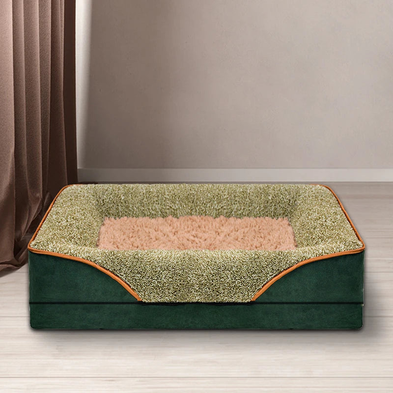 An oversized dog bed for all seasons,
