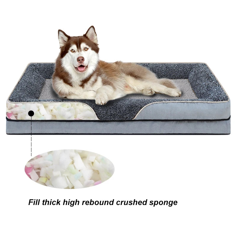 An oversized dog bed for all seasons,