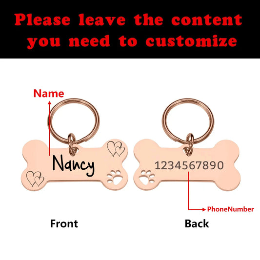 Personalized Creative love Customized Dog Tags For Puppy